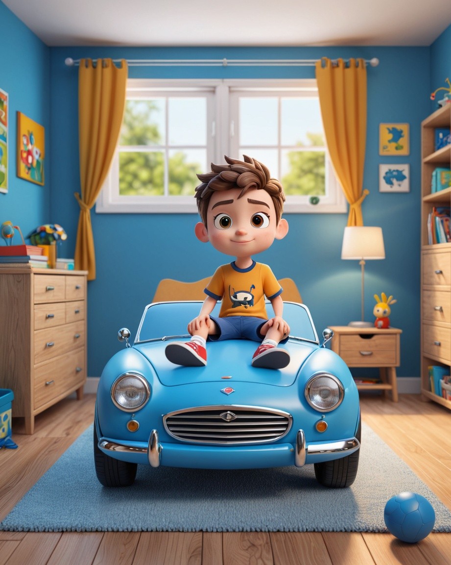 Sunlit Playtime Car Adventure