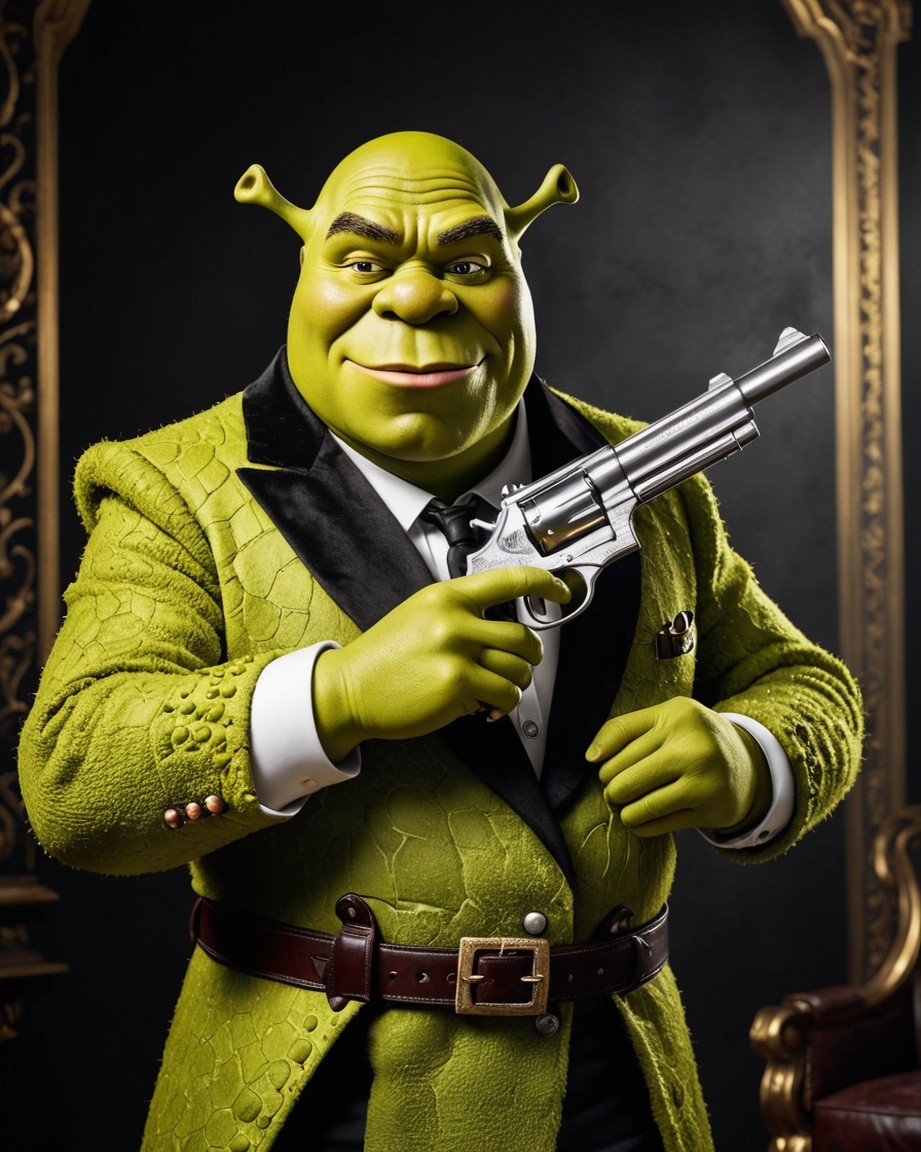 Gothic Shrek Revolver Portrait