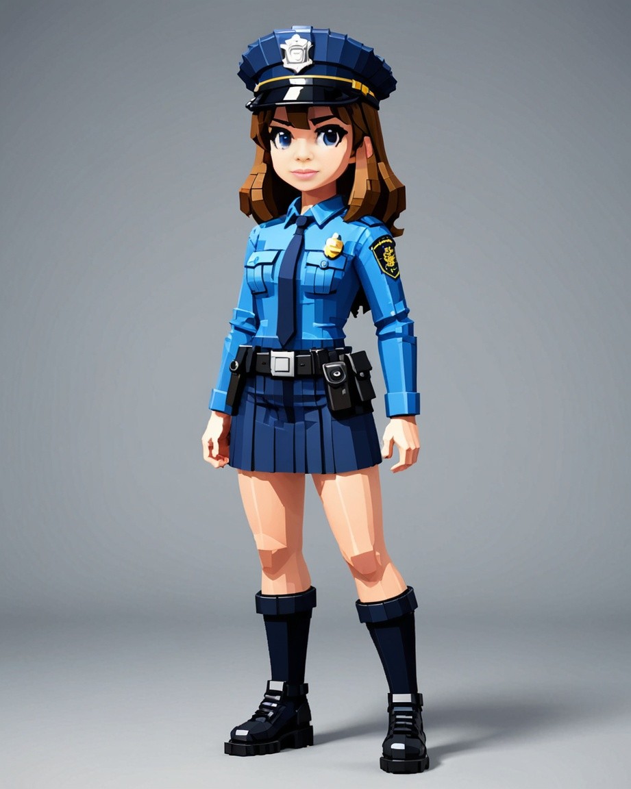 Stylish Police Officer Portrait