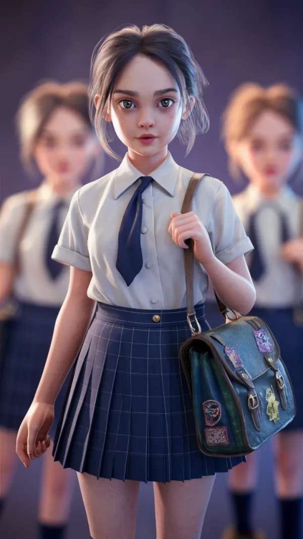 Serene School Uniform Portrait