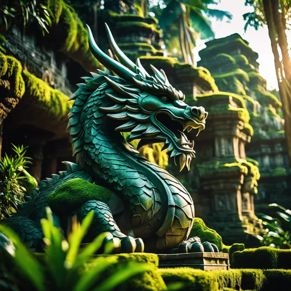 Moss-Covered Dragon Guardian