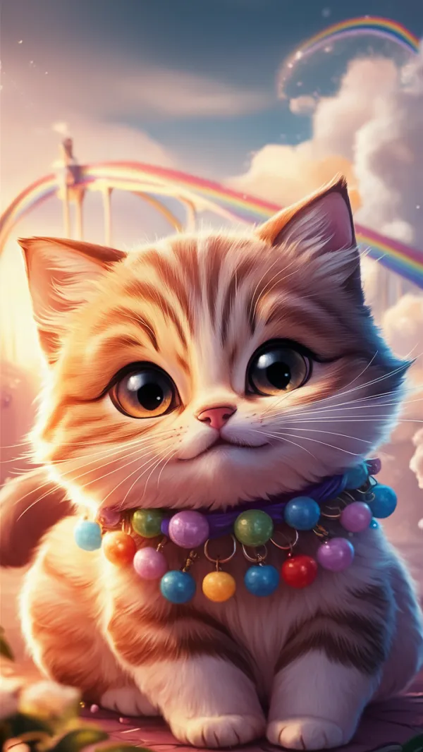 Pastel Rainbow Cat Dream