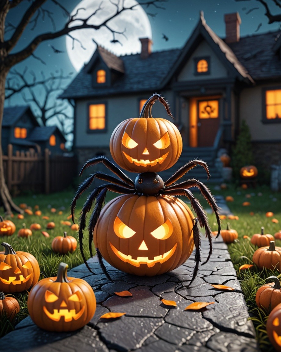Spooky Pumpkin Spider Night