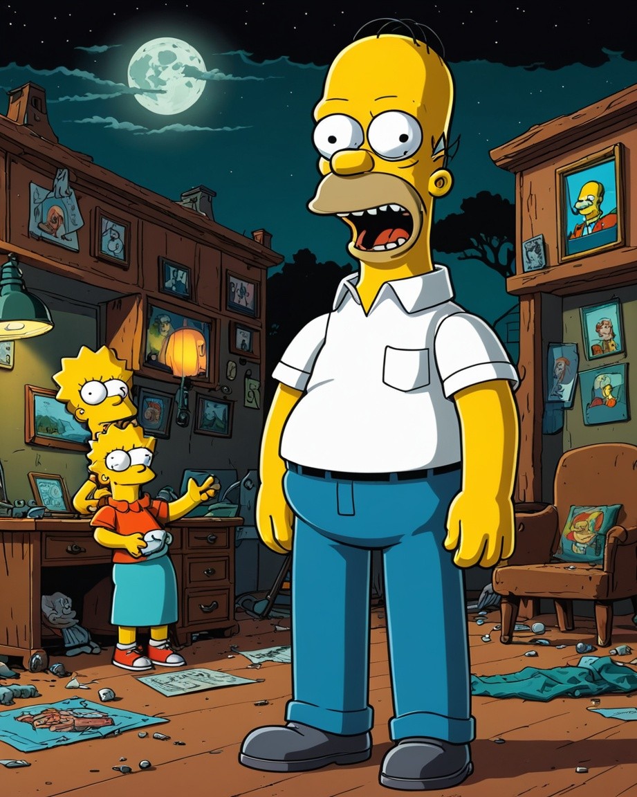 Nighttime Cartoon Art