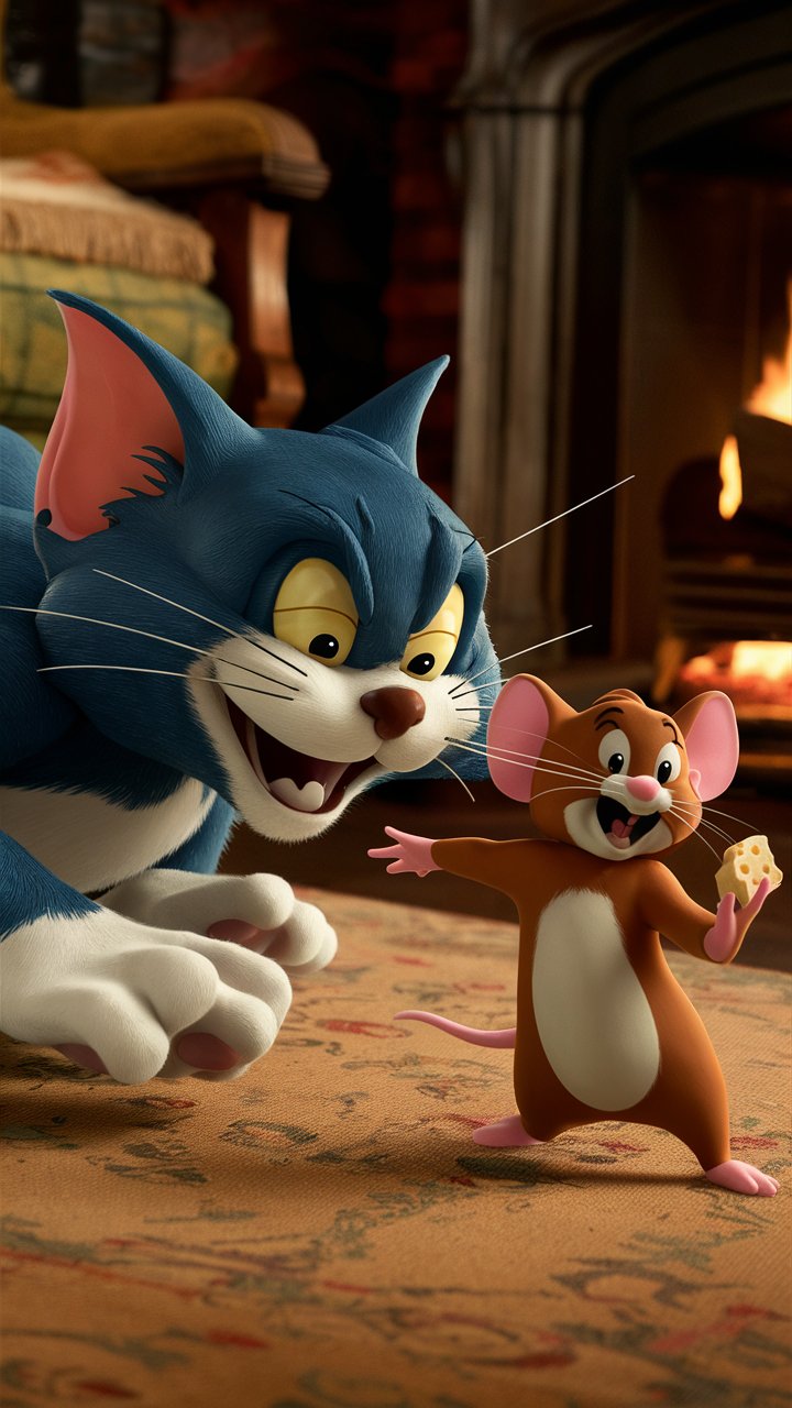 Cozy Fireplace Comedy Duo