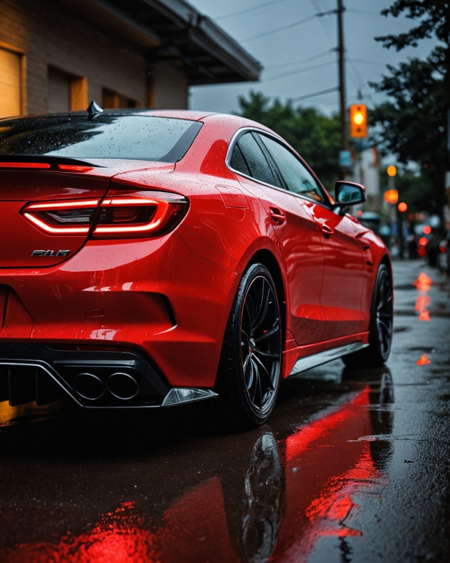 Rain-Reflected Red Speed