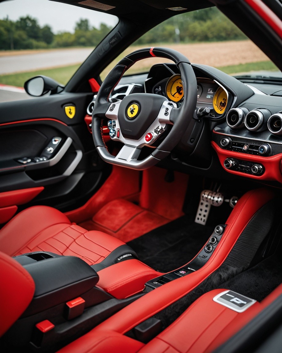 Racing Red Interior Elegance