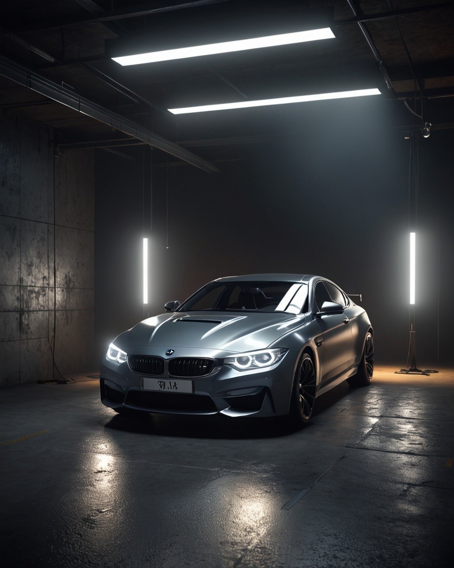 Sleek Silhouette Garage Glow