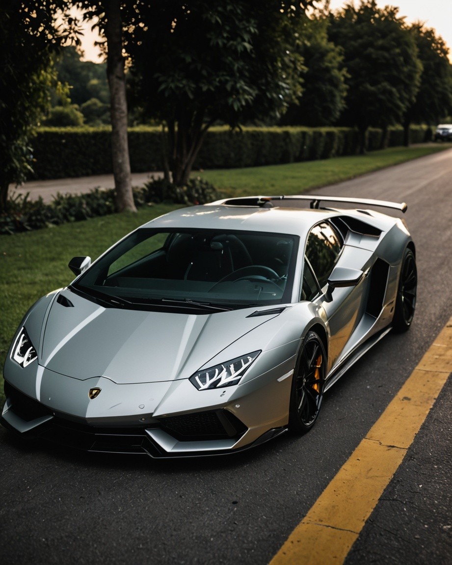 Golden Hour Sports Car Reverie