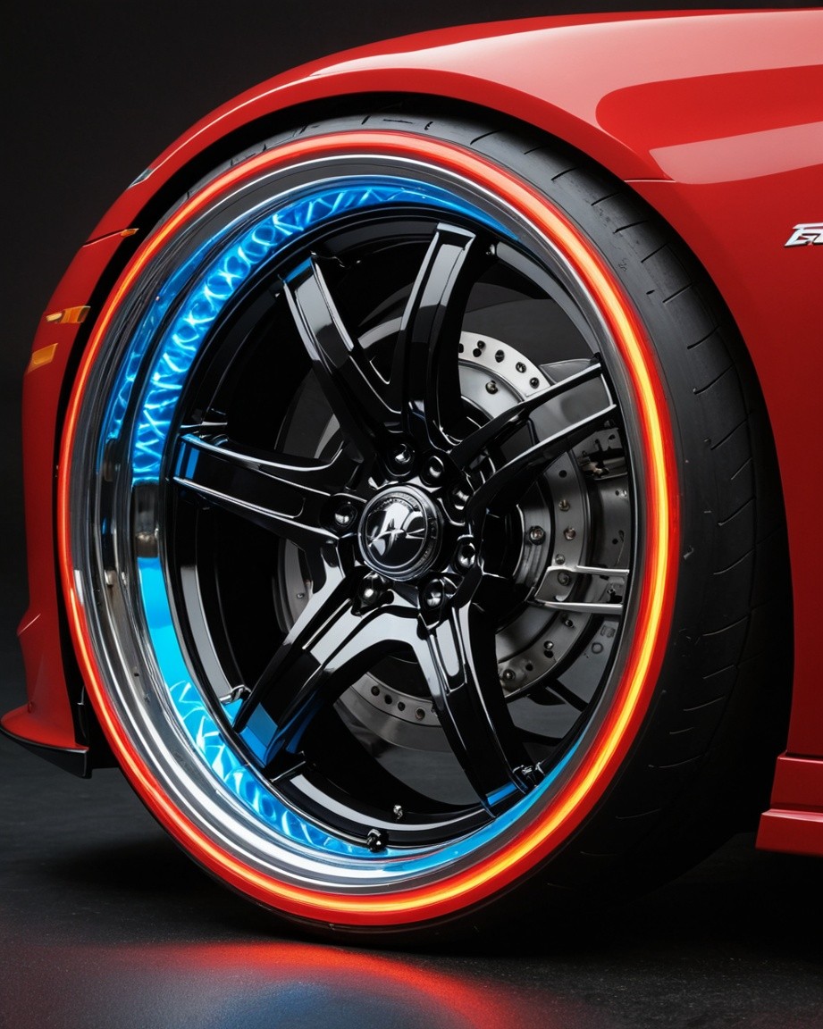 Neon-Crimson Wheel Pulse