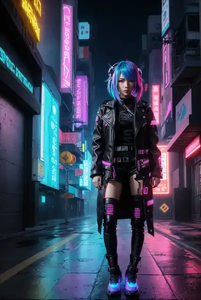 Cyberpunk Night Stroll