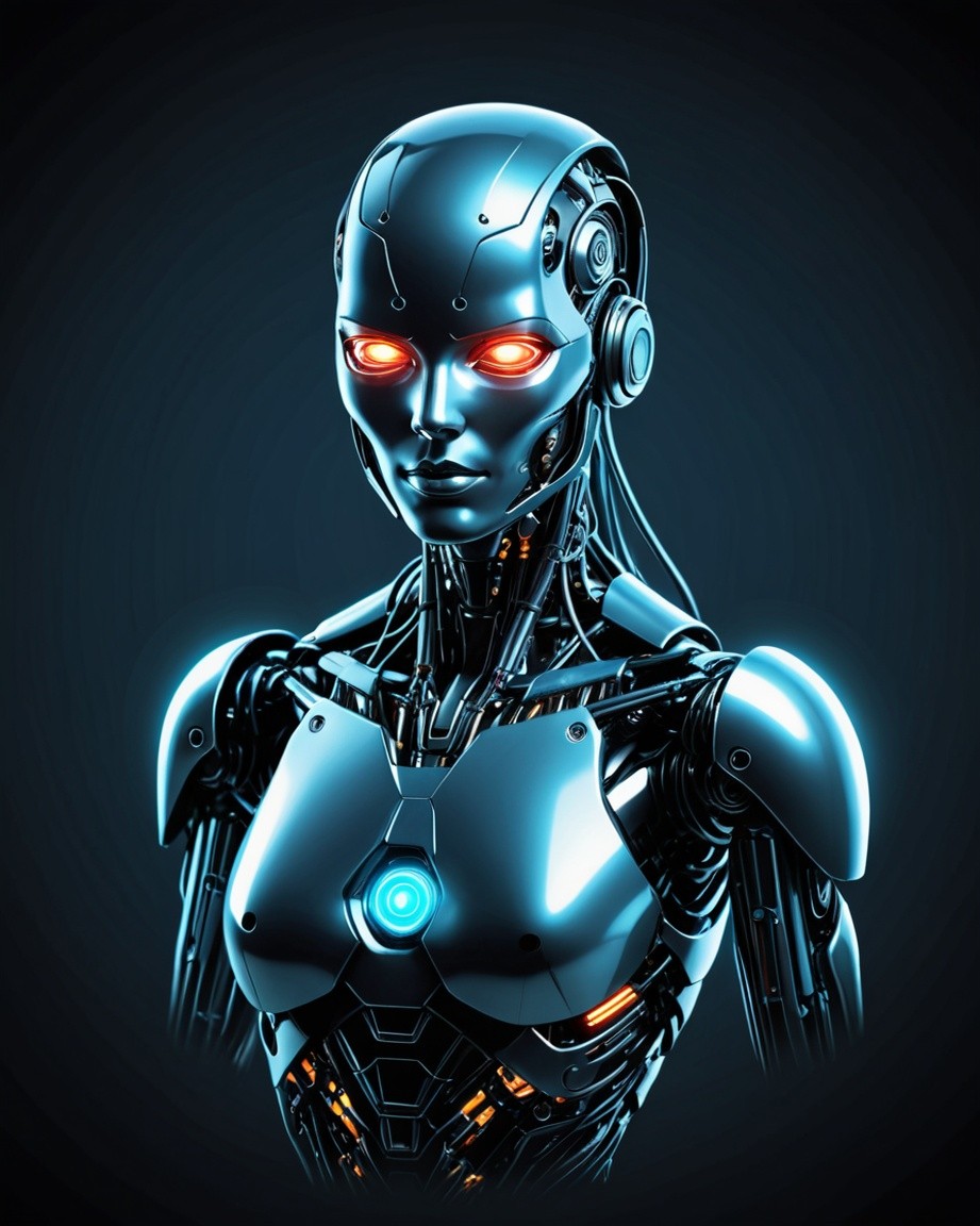 Neon-Infused Cybernetic Vigil