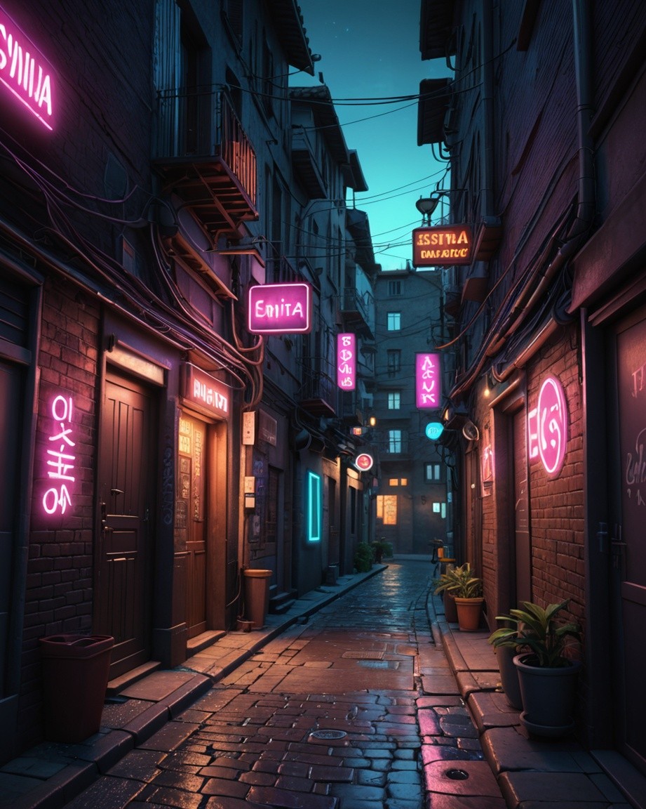 Neon Alley Midnight Glow