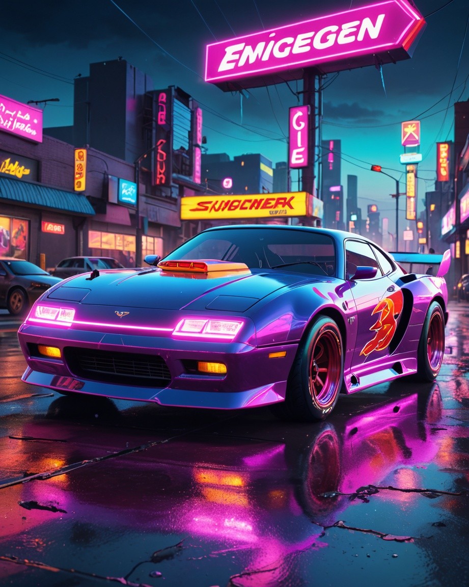 Neon Rain Street Racer