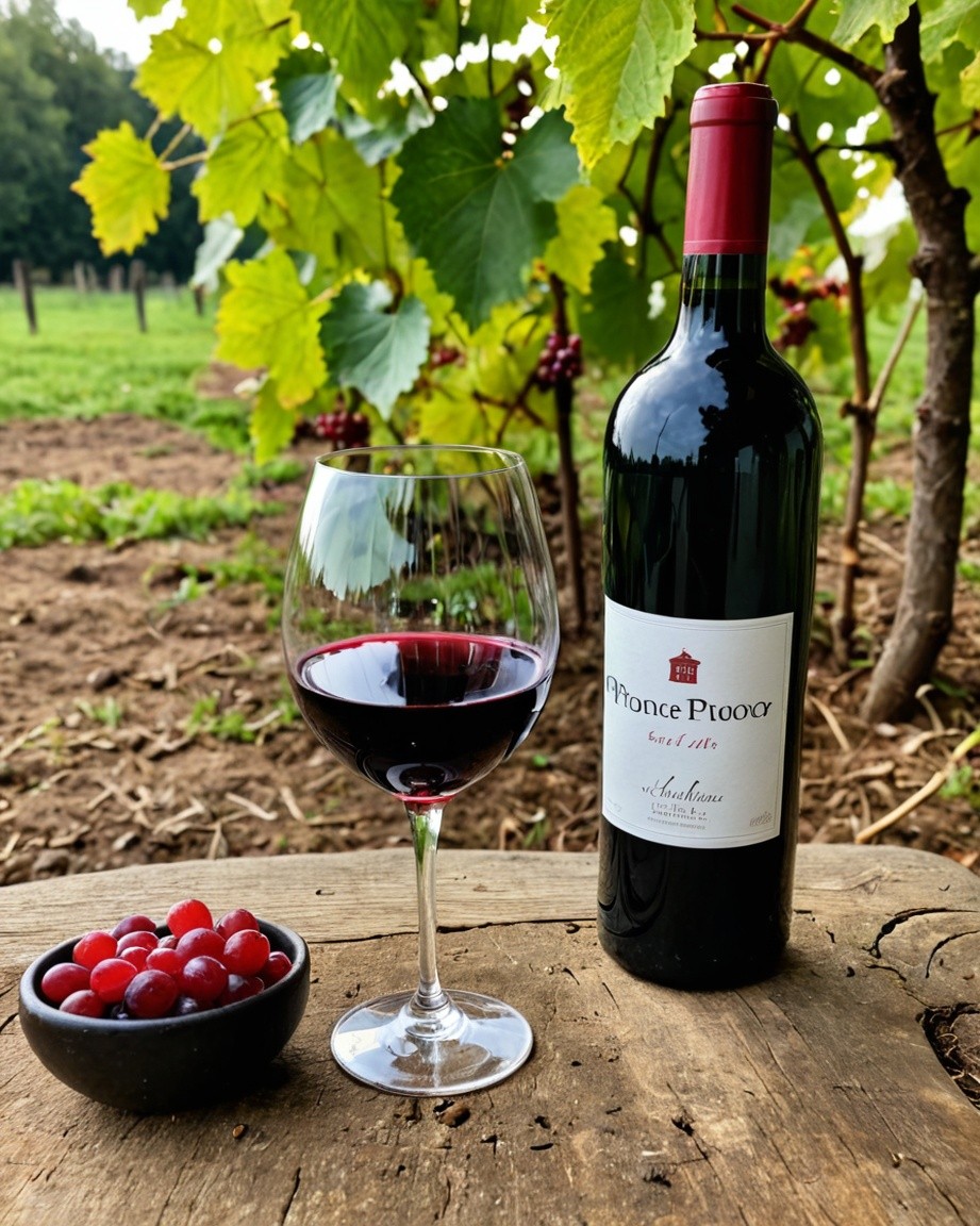 Sunlit Vineyard Wine Moment
