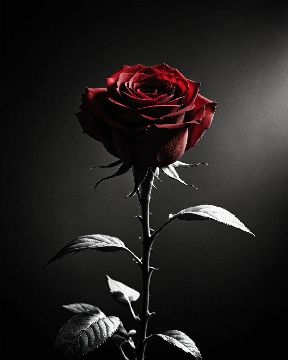 Dark Rose in Soft Light