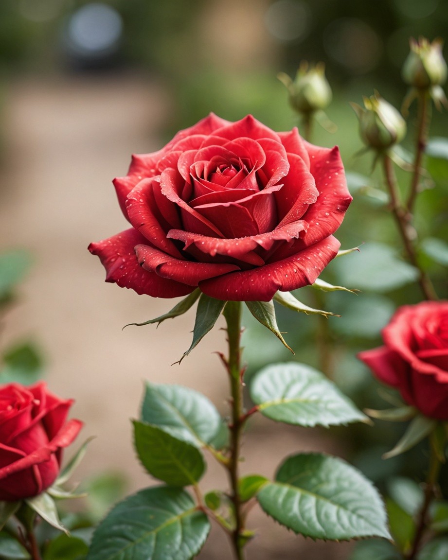 Dew-Kissed Rose in Bloom