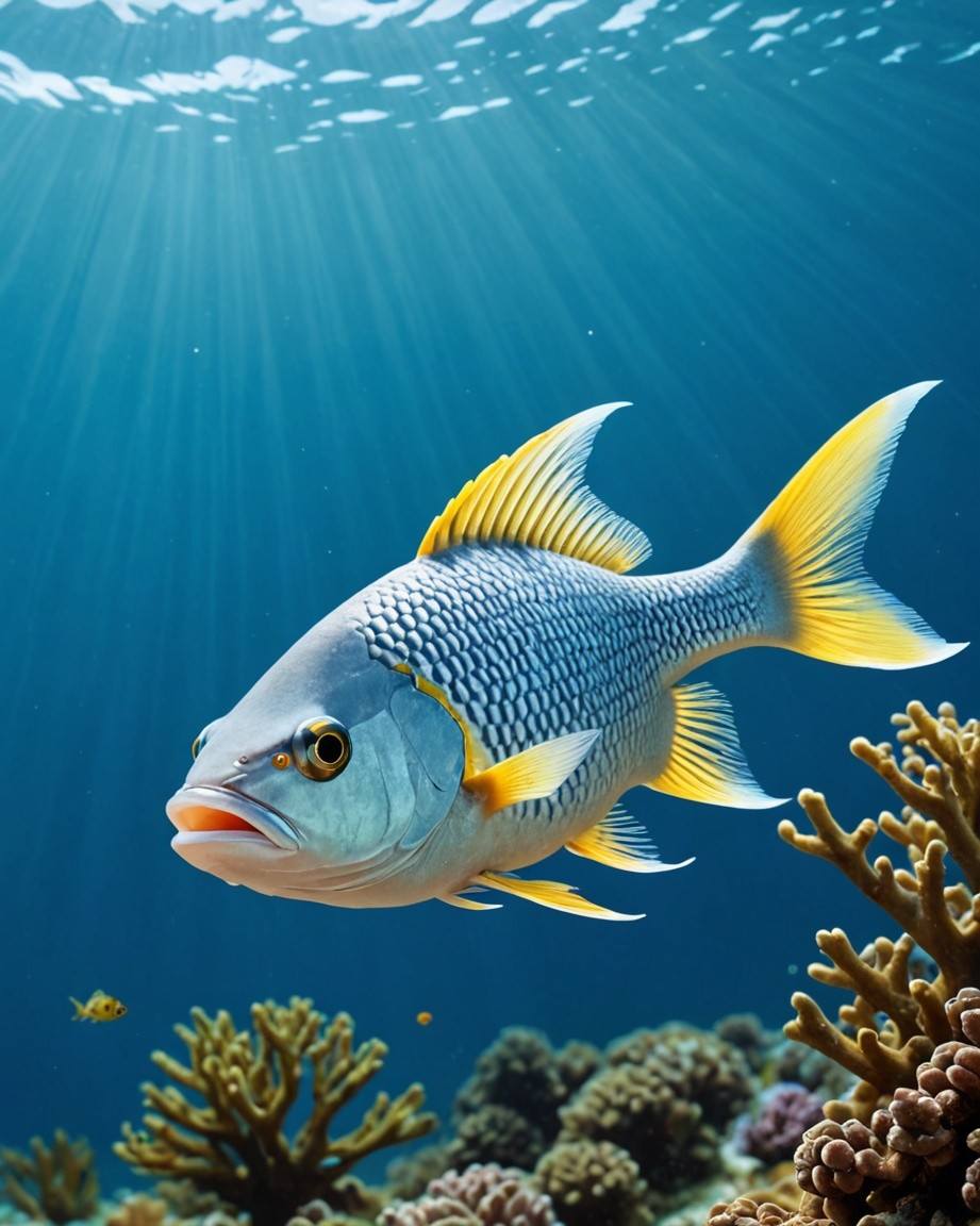 Sunlight Through Azure Waters