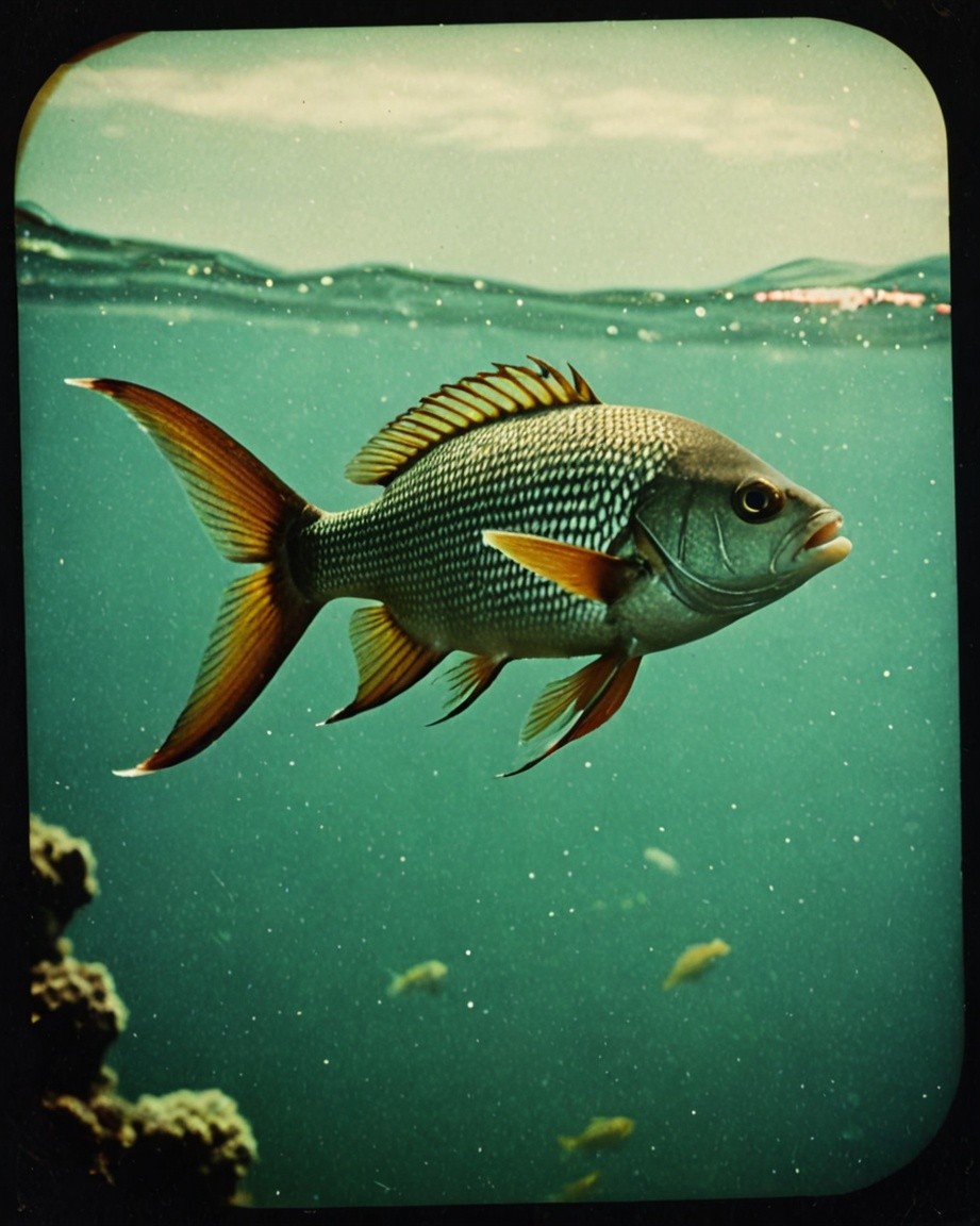 Tranquil Blue Reef Fish