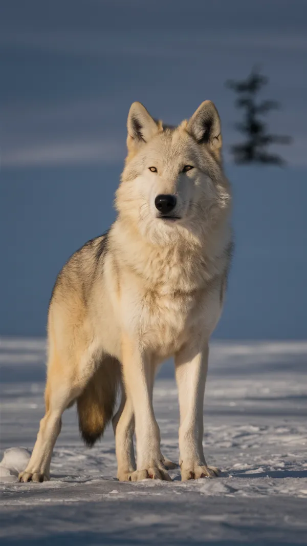 Winter Wolf's Silent Gaze