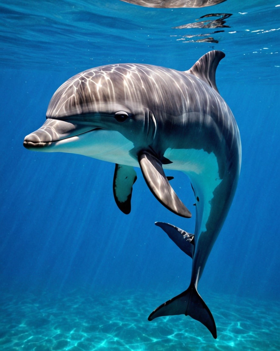 Aquatic Grace in Blue Depths