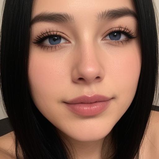 Close-up photorealistic portrait of a woman with smooth skin, delicate makeup, soft natural lighting, and a calm serene expression ideal for beauty and fashion content