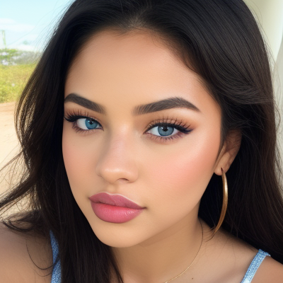 Sunlit Blue-Eyed Portrait