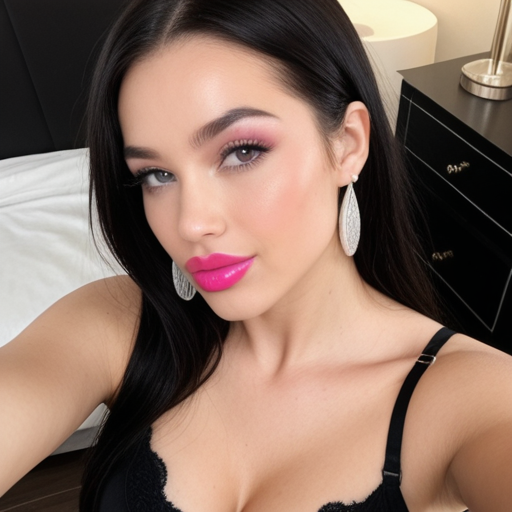 Pink Lip Confidence Selfie