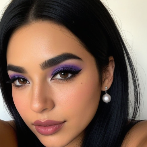 Vivid Purple Eye Portrait