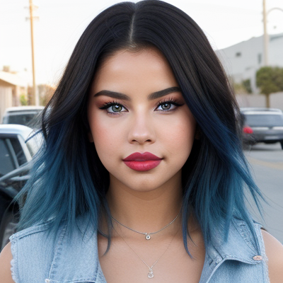 Cool Blue Beauty in City Light