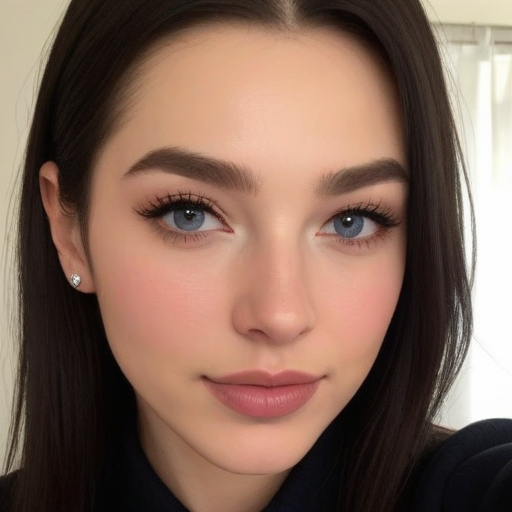 Serene Blue-Eyed Close-Up