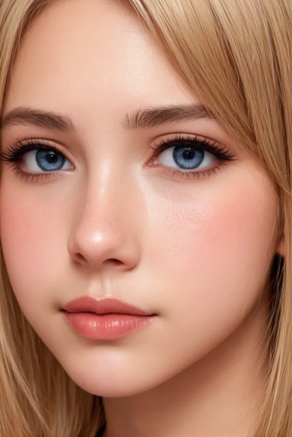 Serene Blue Eyes Close-Up