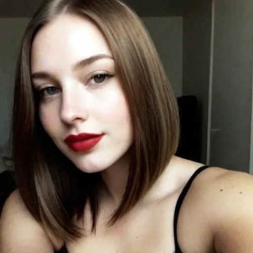 Red Lip Glow Portrait