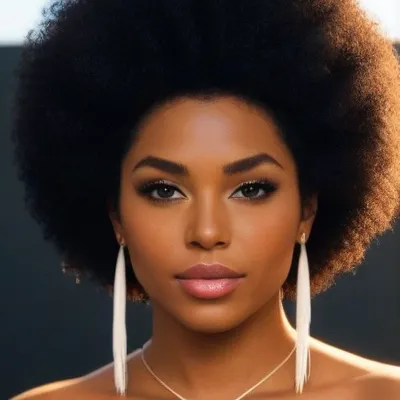 Warm Light Afro Beauty Portrait