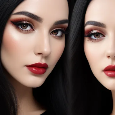 Bold Lip and Cinematic Eyes