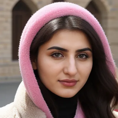Pink Hood, Warm Light Portrait