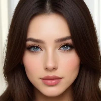 Ethereal Blue Gaze Portrait