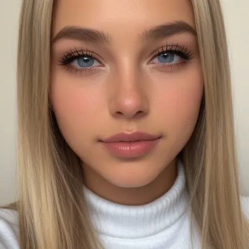 Serene Blue-Eyed Portrait