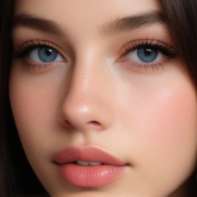 Azure Eyes and Golden Glow