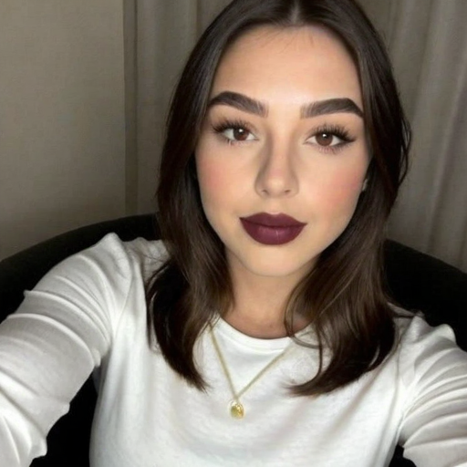 Burgundy Lip Beauty Portrait