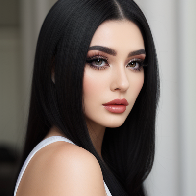 Elegant Black Hair Portrait