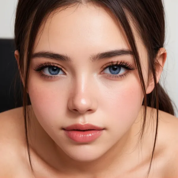 Serene Blue Eyes Close-Up