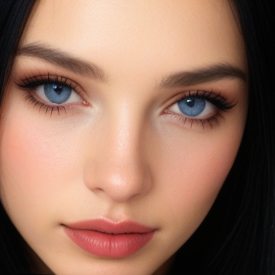 Elegant Blue-Eyed Beauty