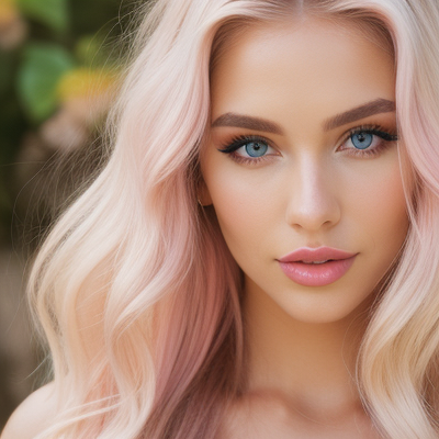 Gentle Pink Light Portrait