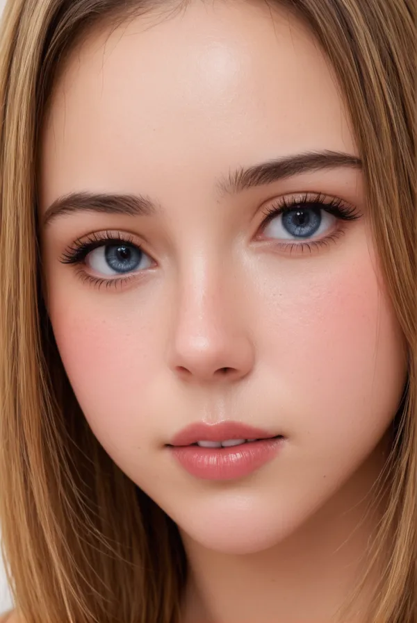 Soft Sunlit Eyes Close-Up