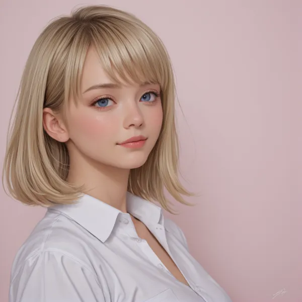 Pastel Serenity Portrait