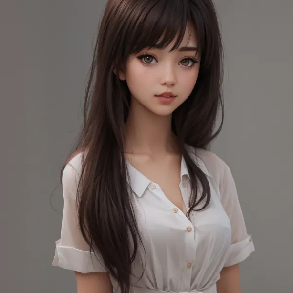 Graceful White Shirt Portrait
