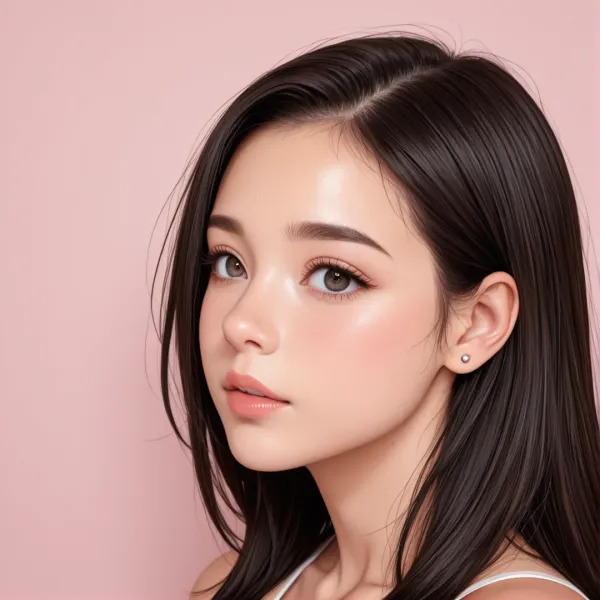 Pink Glow Beauty Portrait