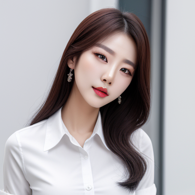 Confident Red Lip Business Portrait
