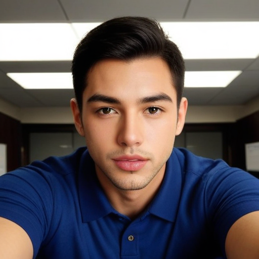 Confident Office Gaze